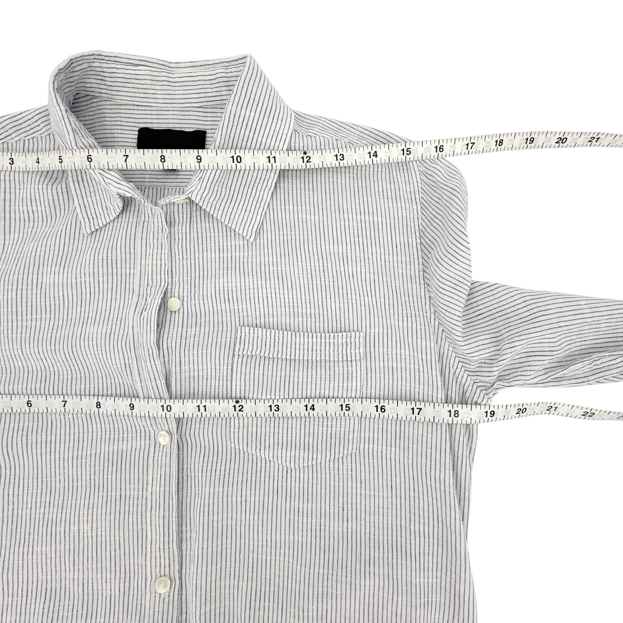 NILI LOTAN Pinstripe Cotton Voile NL Shirt S Nili Lotan