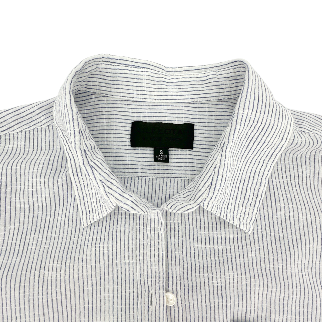 NILI LOTAN Pinstripe Cotton Voile NL Shirt S Nili Lotan