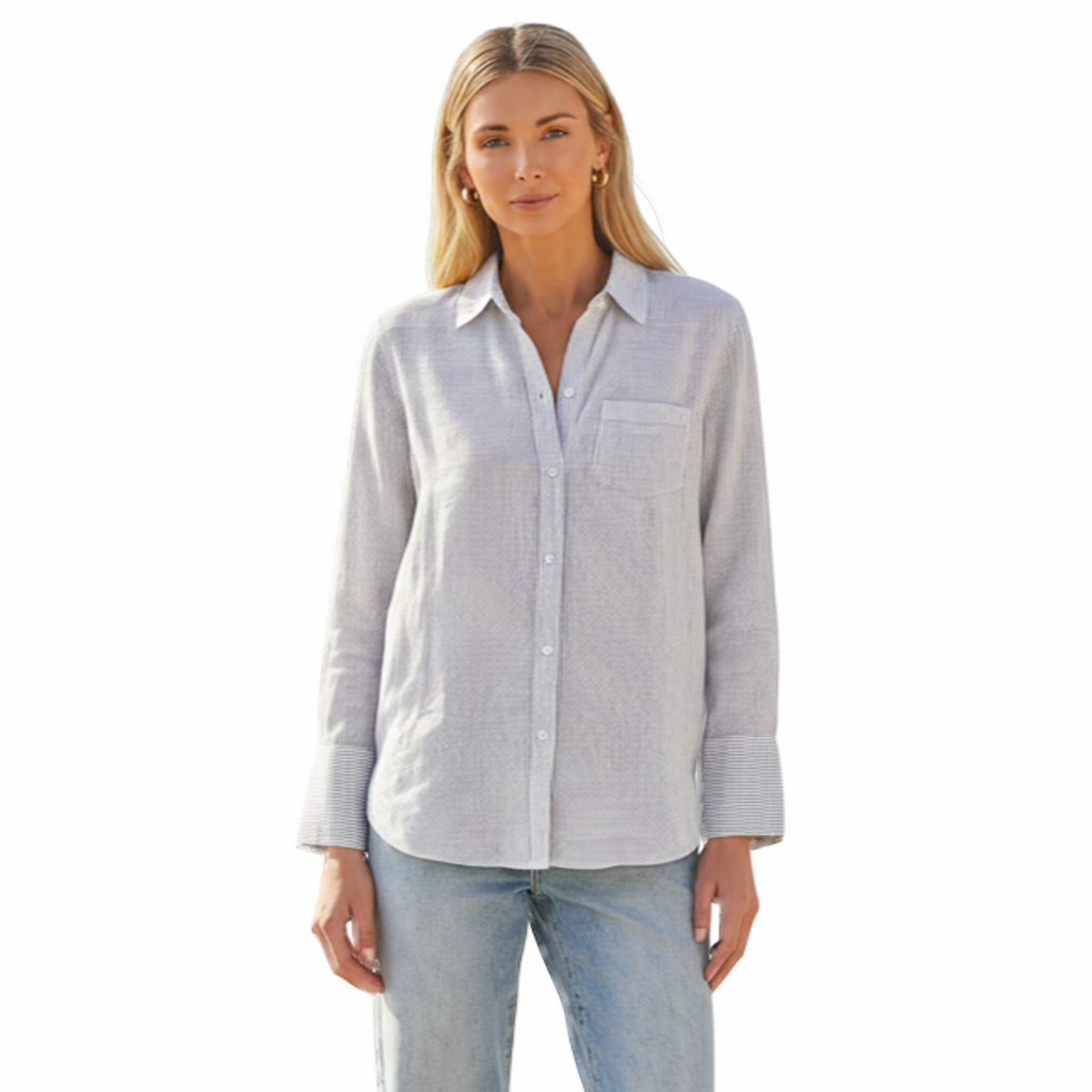 NILI LOTAN Pinstripe Cotton Voile NL Shirt S Nili Lotan