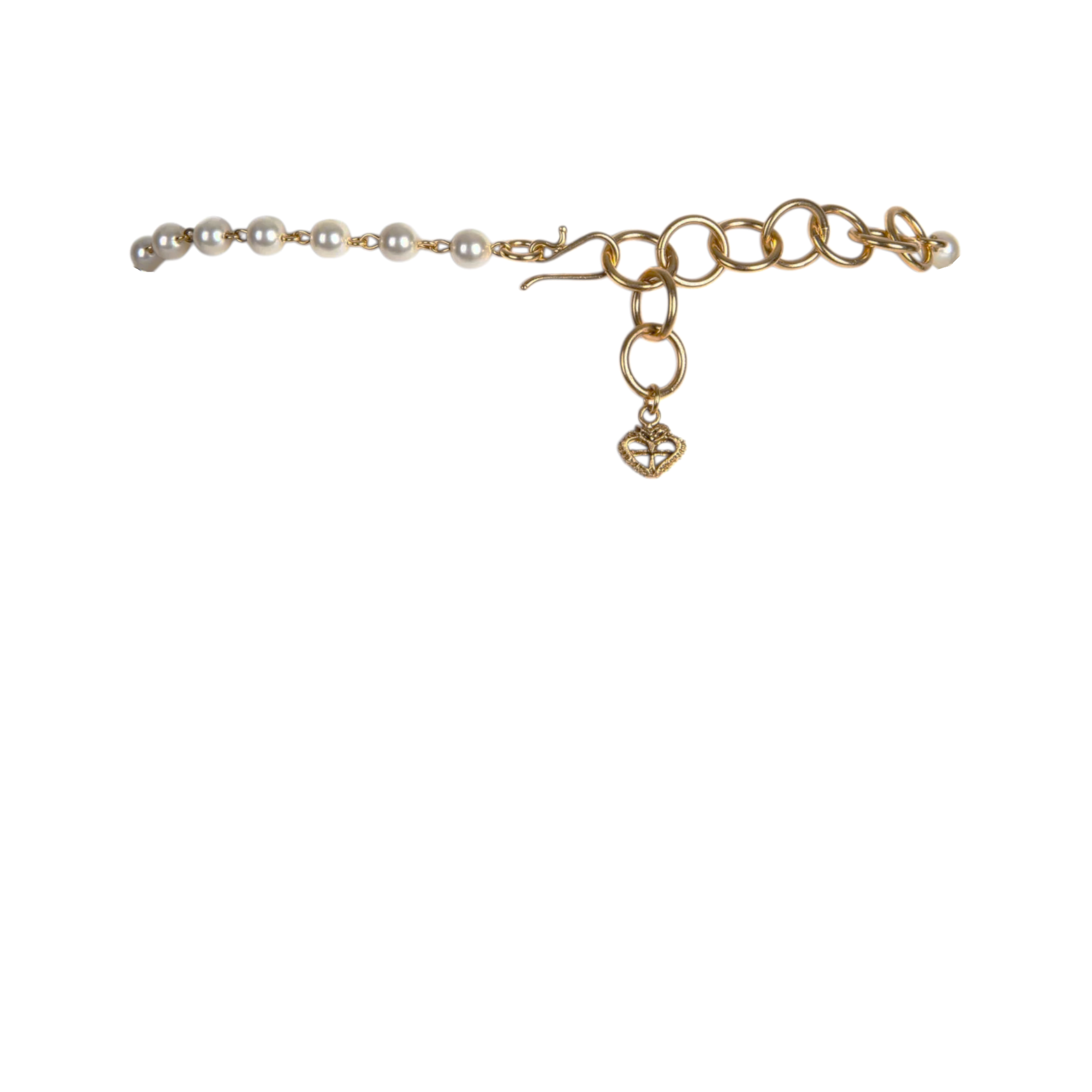 VIRGINS SAINTS & ANGELS VSA Iconic Cream Pearl Choker in Gold Virgins Saints & Angels