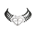 VIRGINS SAINTS & ANGELS VSA La Queen Collar Mystic Black in Silver Virgins Saints & Angels