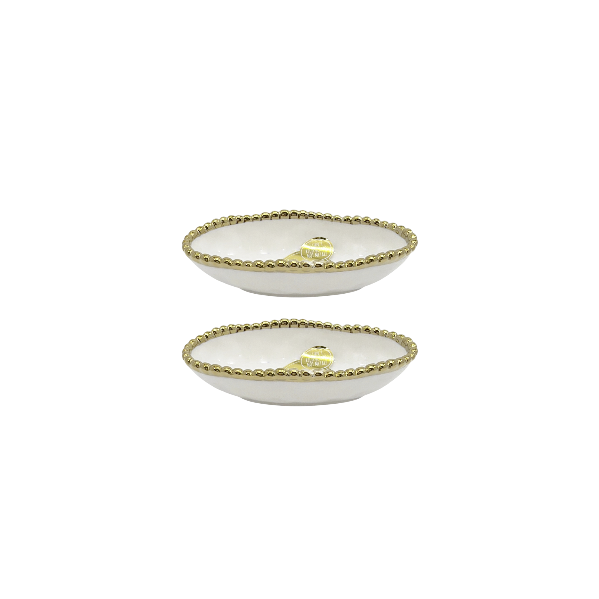 PAMPA BAY Golden Salerno Long Condiment Bowl Set of 2 Pampa Bay