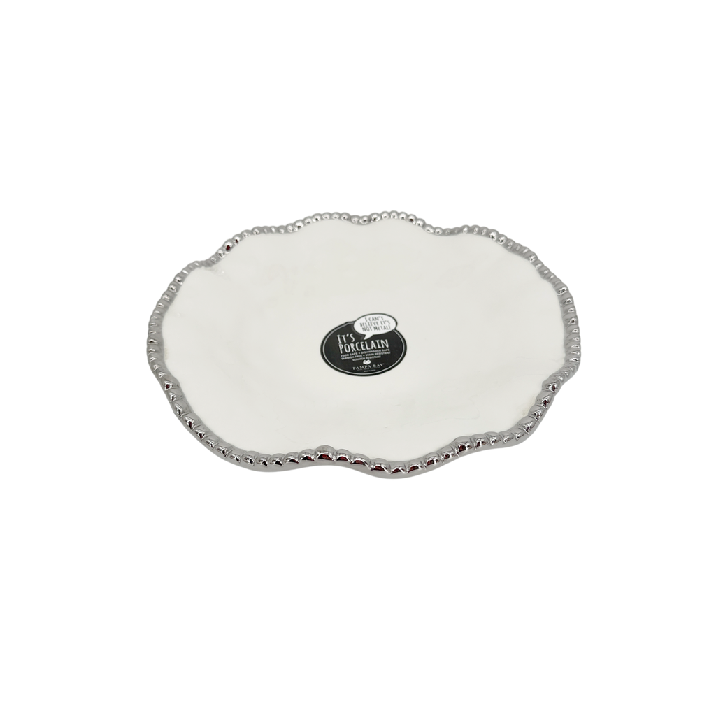 PAMPA BAY Salerno Round Serving Piece | Silver Pampa Bay
