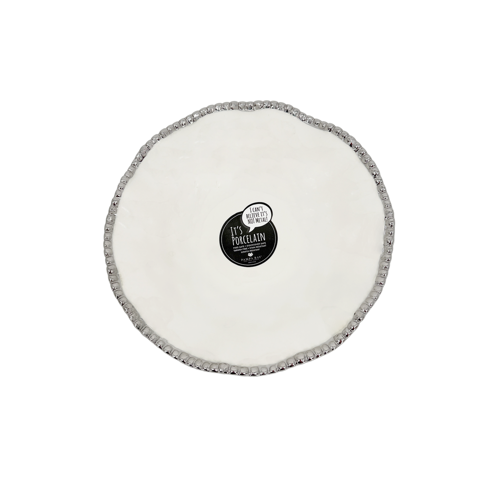 PAMPA BAY Salerno Round Serving Piece | Silver Pampa Bay