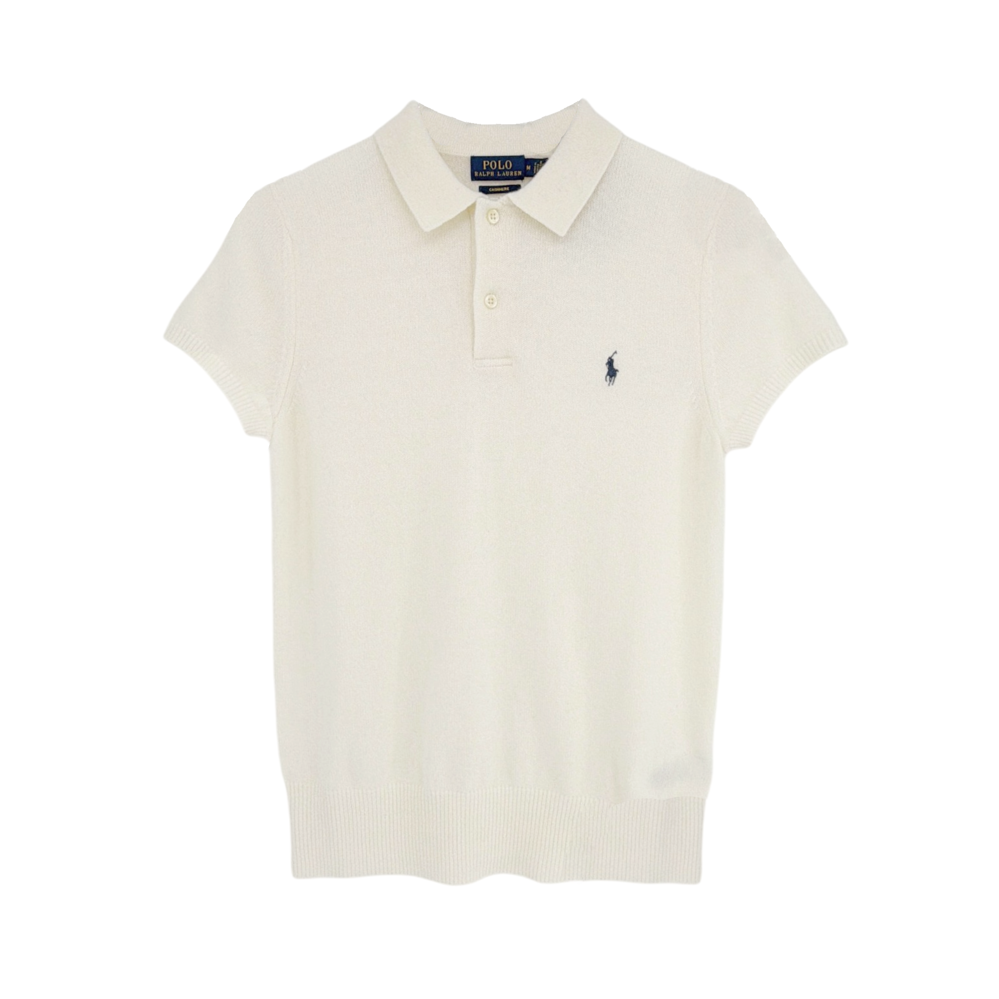 POLO RALPH LAUREN Cashmere Polo Shirt in Chic Cream in M Polo Ralph Lauren