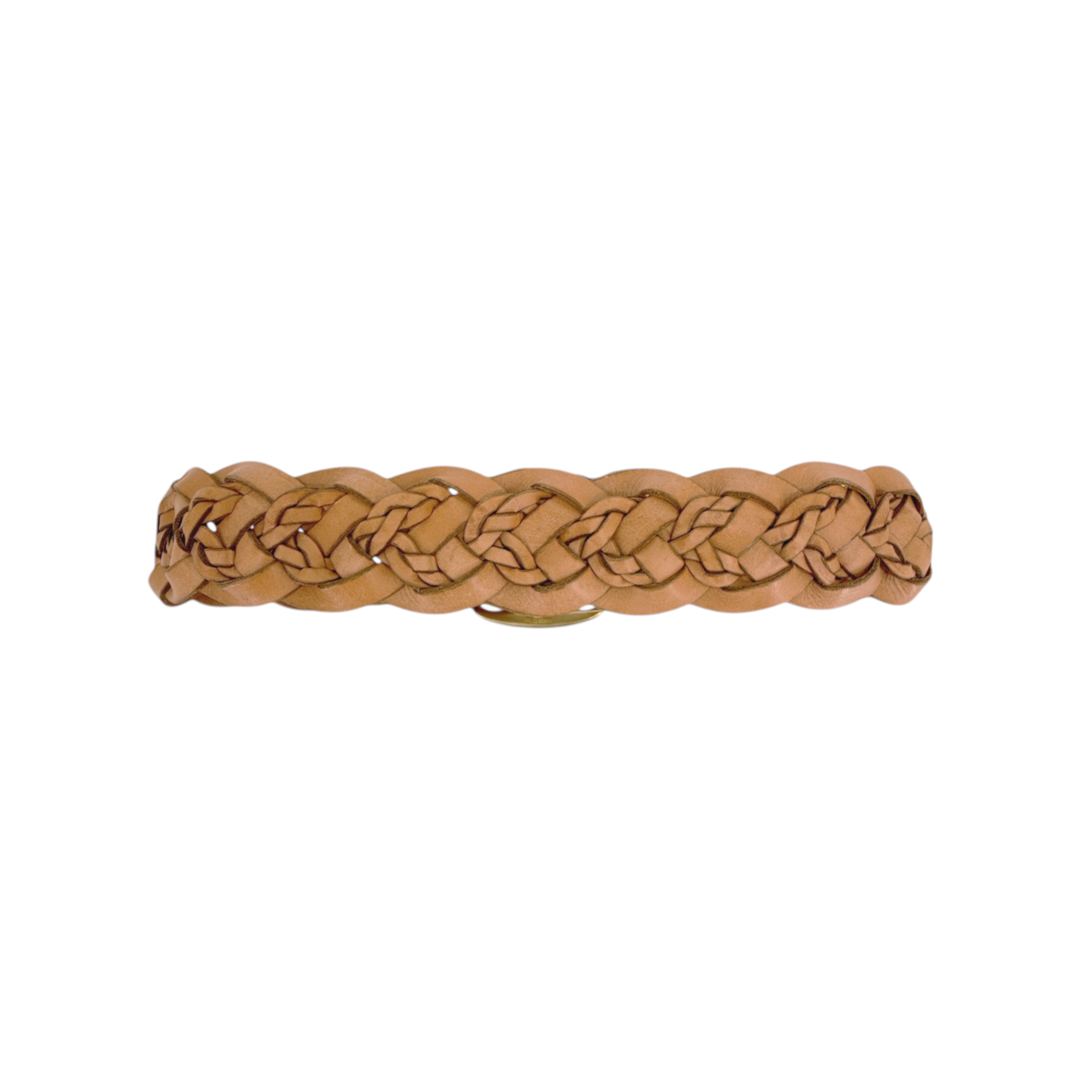 POLO RALPH LAUREN Double-Braided Leather Belt Natural S Polo Ralph Lauren