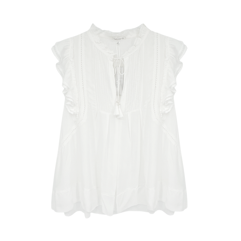 POUPETTE ST BARTH Paulina Blouse In Off White M Poupette St. Barth
