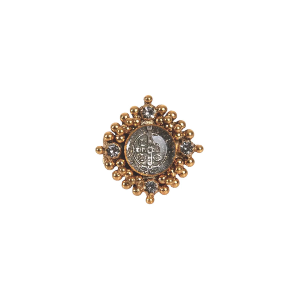 VIRGINS SAINTS & ANGELS VSA Petite Cloister San Benito Ring Gold Size 6 - flyKAMP