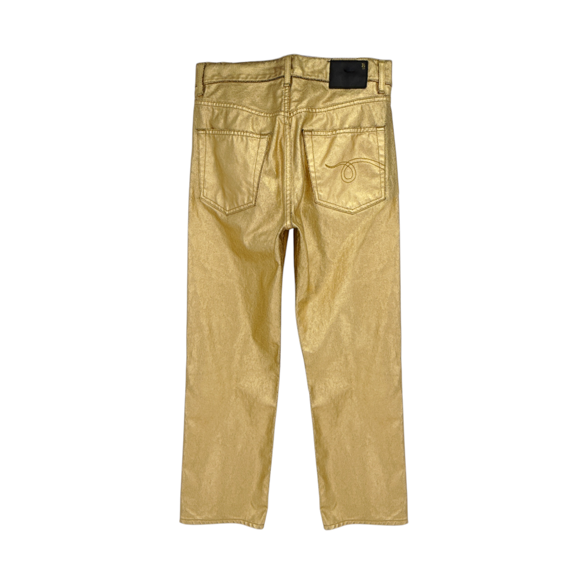R13 Boyfriend Jean in Gold Indigo 24 R13