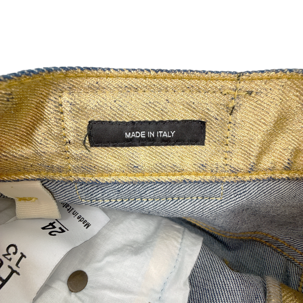 R13 Boyfriend Jean in Gold Indigo 24 R13