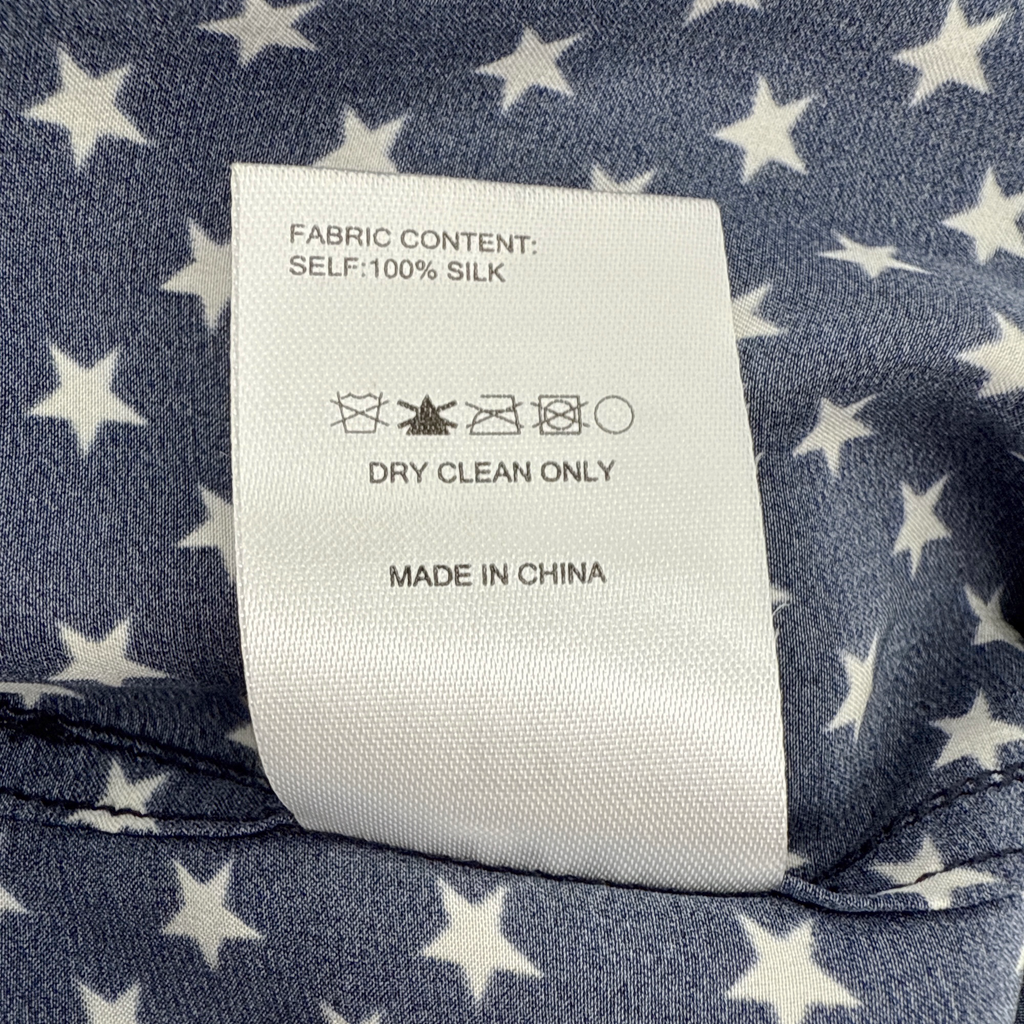 R13 Cowboy Dress in Silk Navy Star S R13