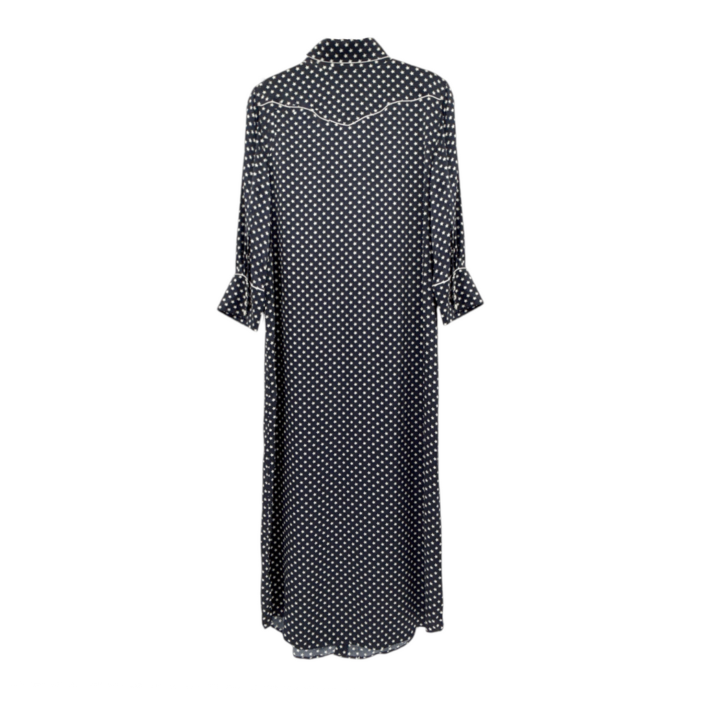 R13 Cowboy Dress in Silk Navy Star S R13