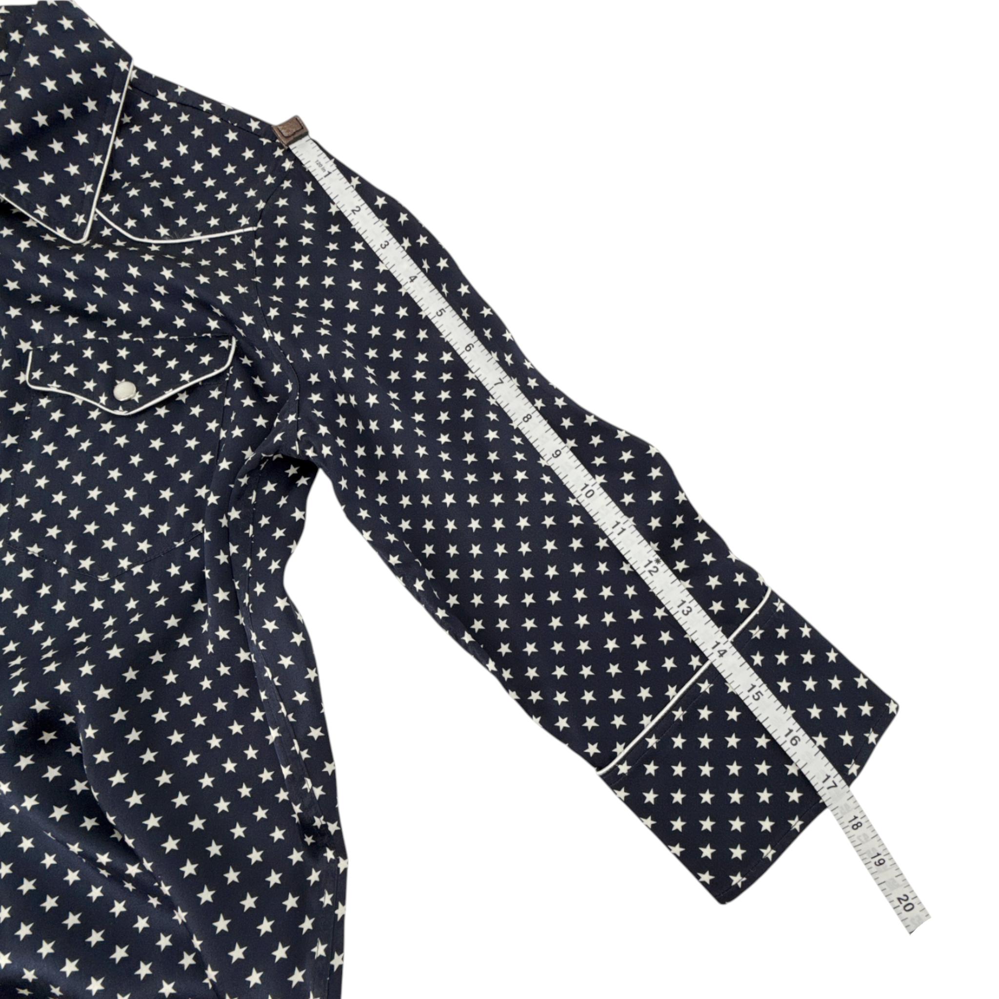 R13 Cowboy Dress in Silk Navy Star S R13