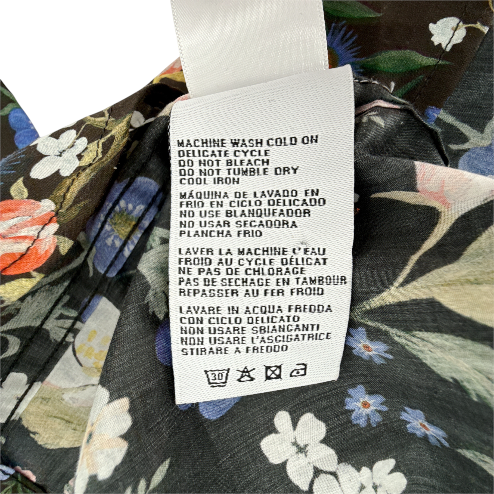 R13 x LIBERTY of LONDON Cowboy Dress in Black Floral S R13