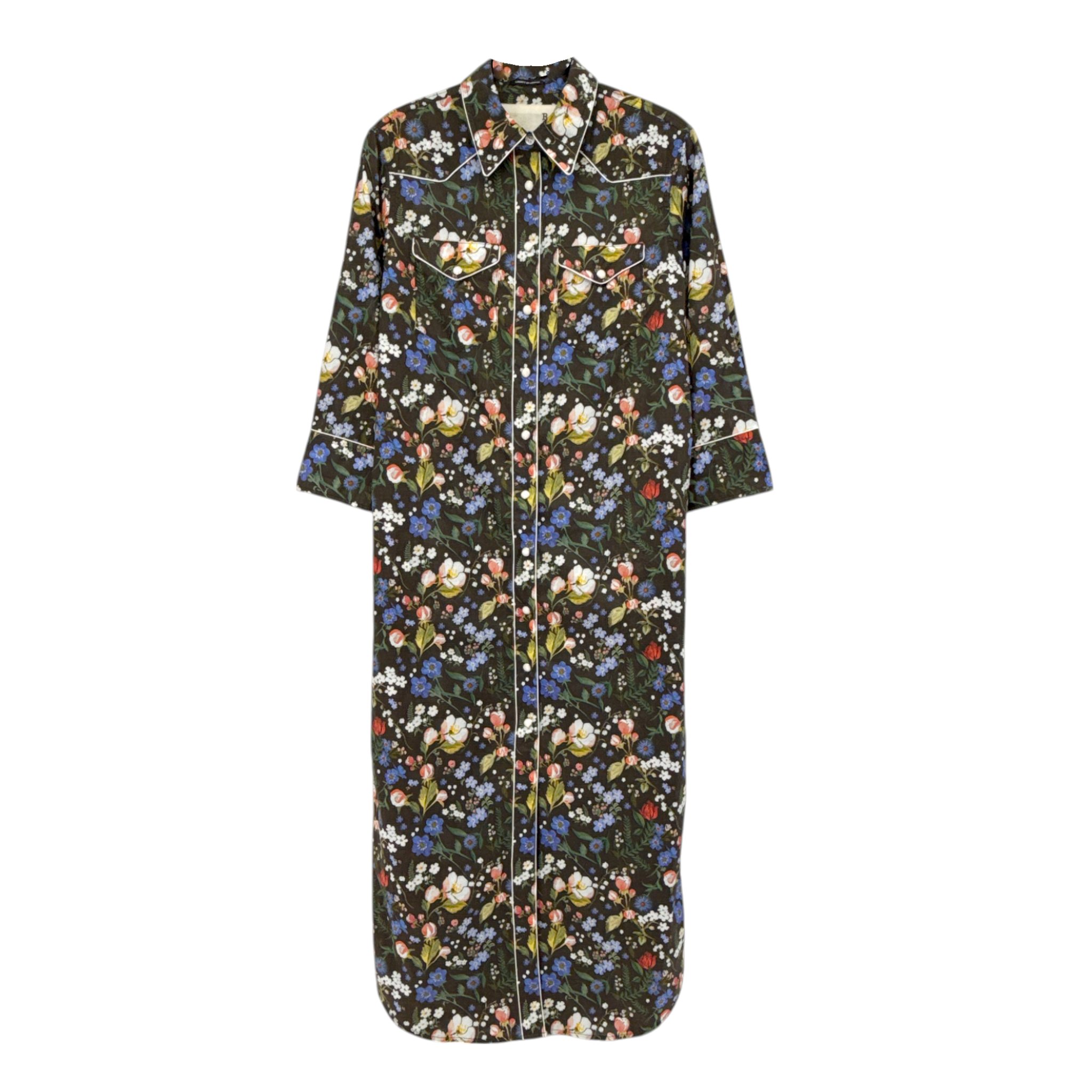 R13 x LIBERTY of LONDON Cowboy Dress in Black Floral S R13
