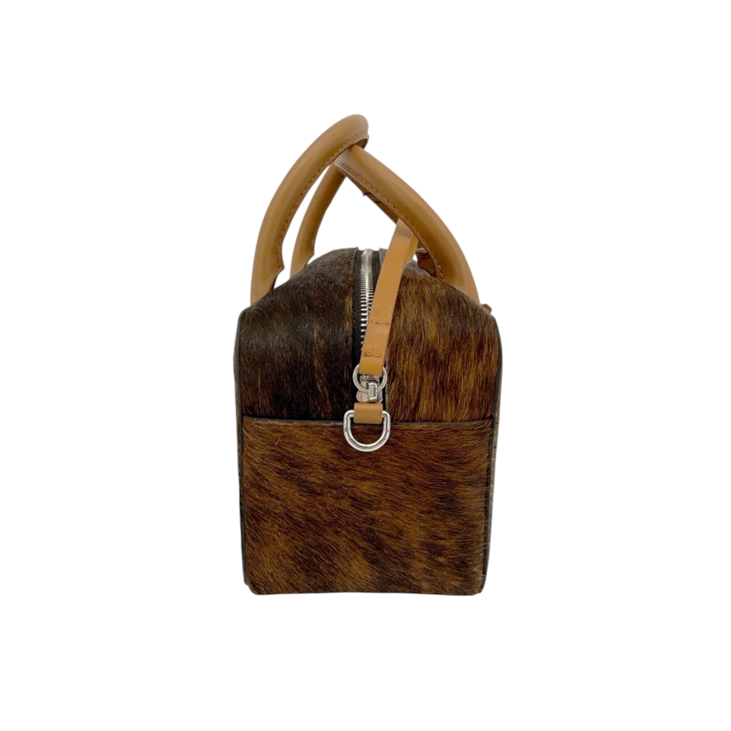 RACHEL COMEY Brynd Small Box Bag in Umber Calf Hair Rachel Comey