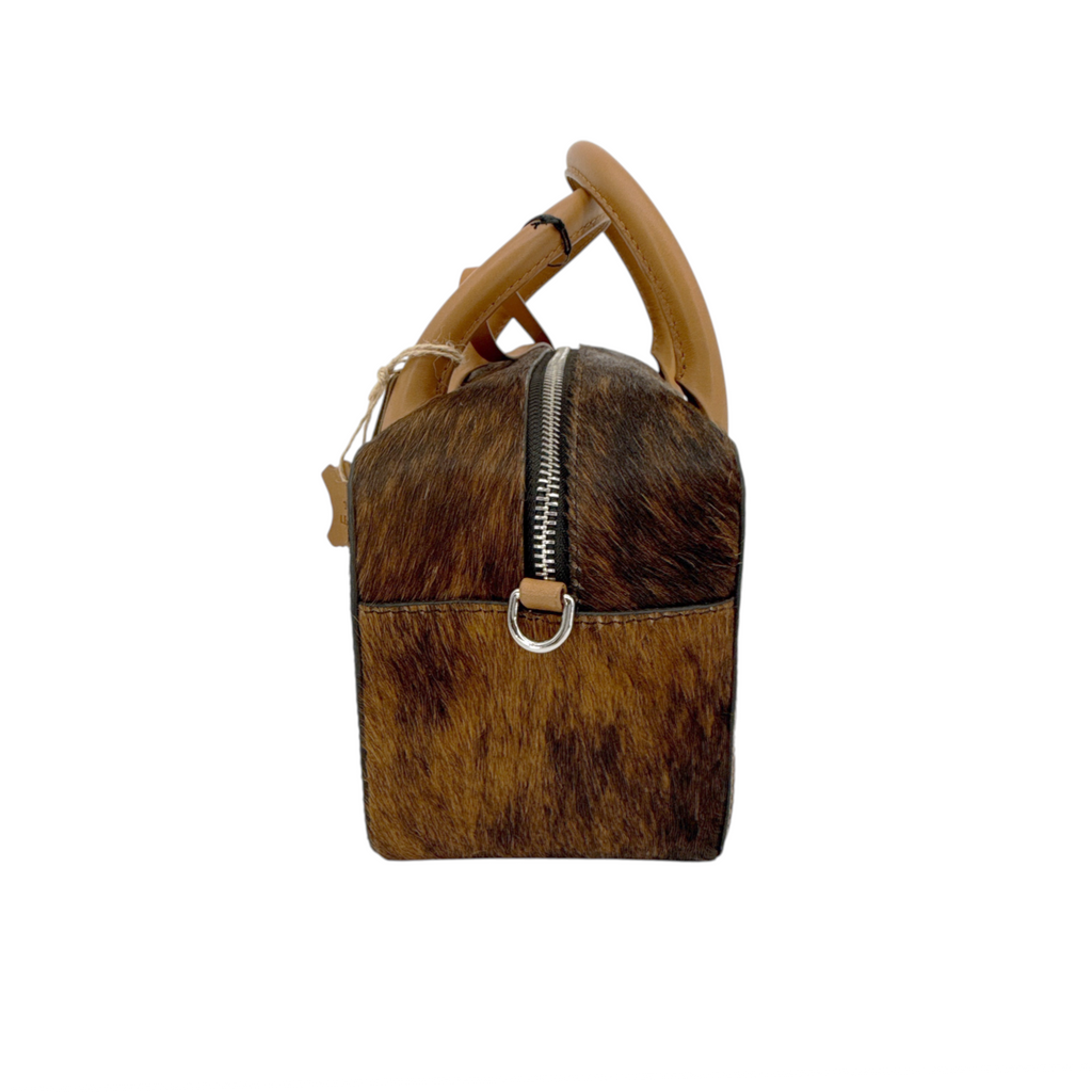 RACHEL COMEY Brynd Small Box Bag in Umber Calf Hair Rachel Comey