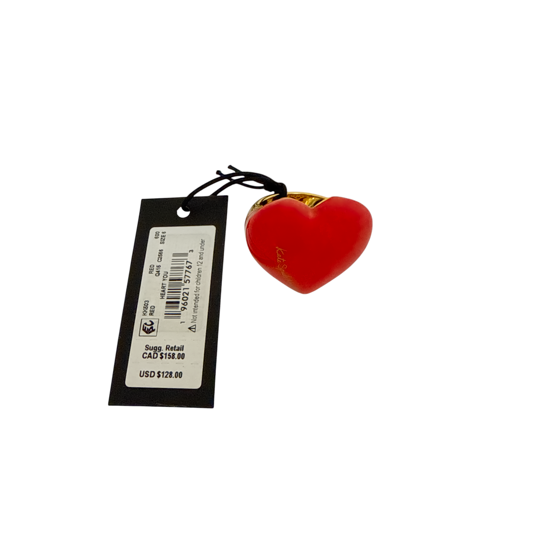 KATE SPADE New York Heart You Statement Ring in Red 6 Kate Spade New York