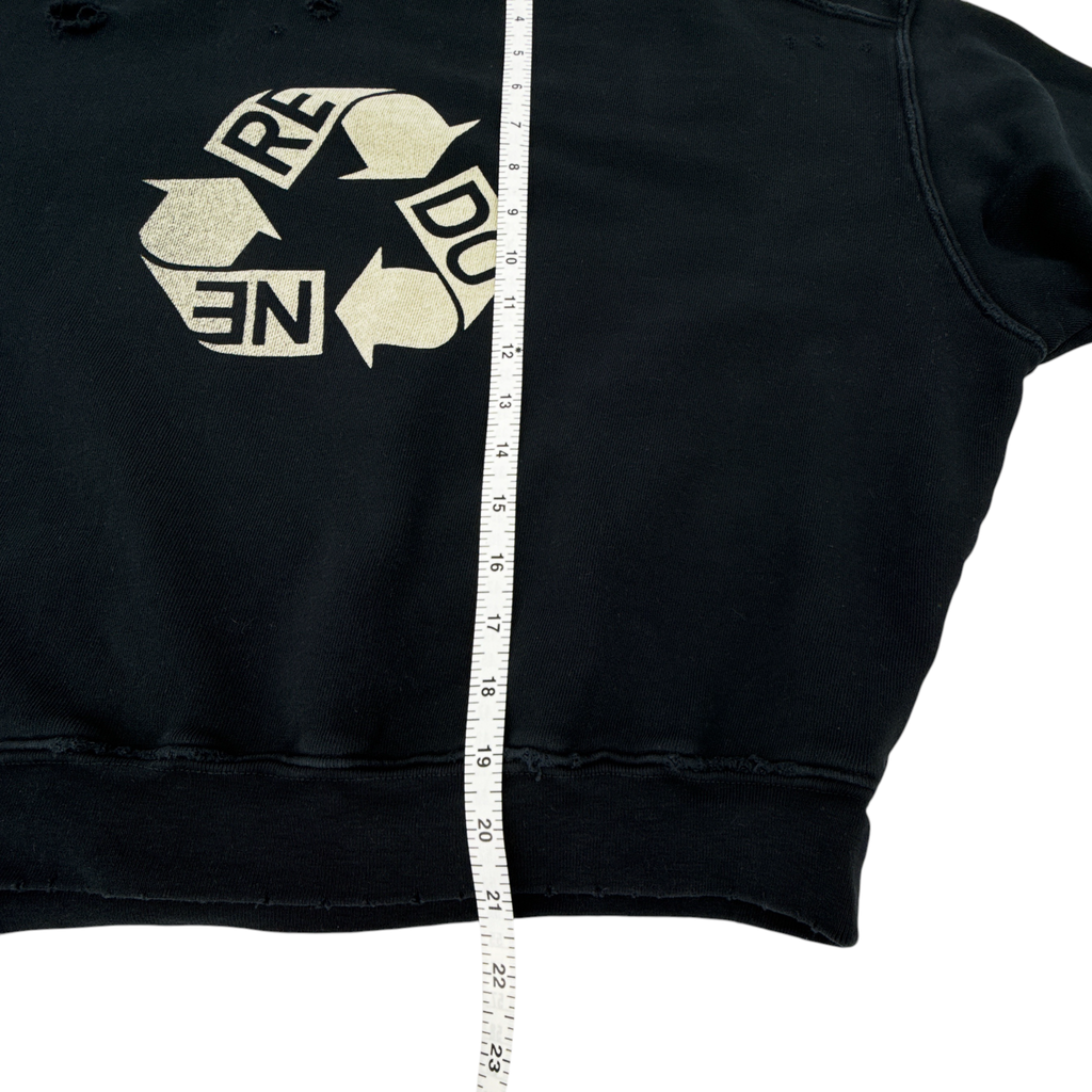 RE/DONE Recycle Distressed Crew Sweatshirt S RE/DONE