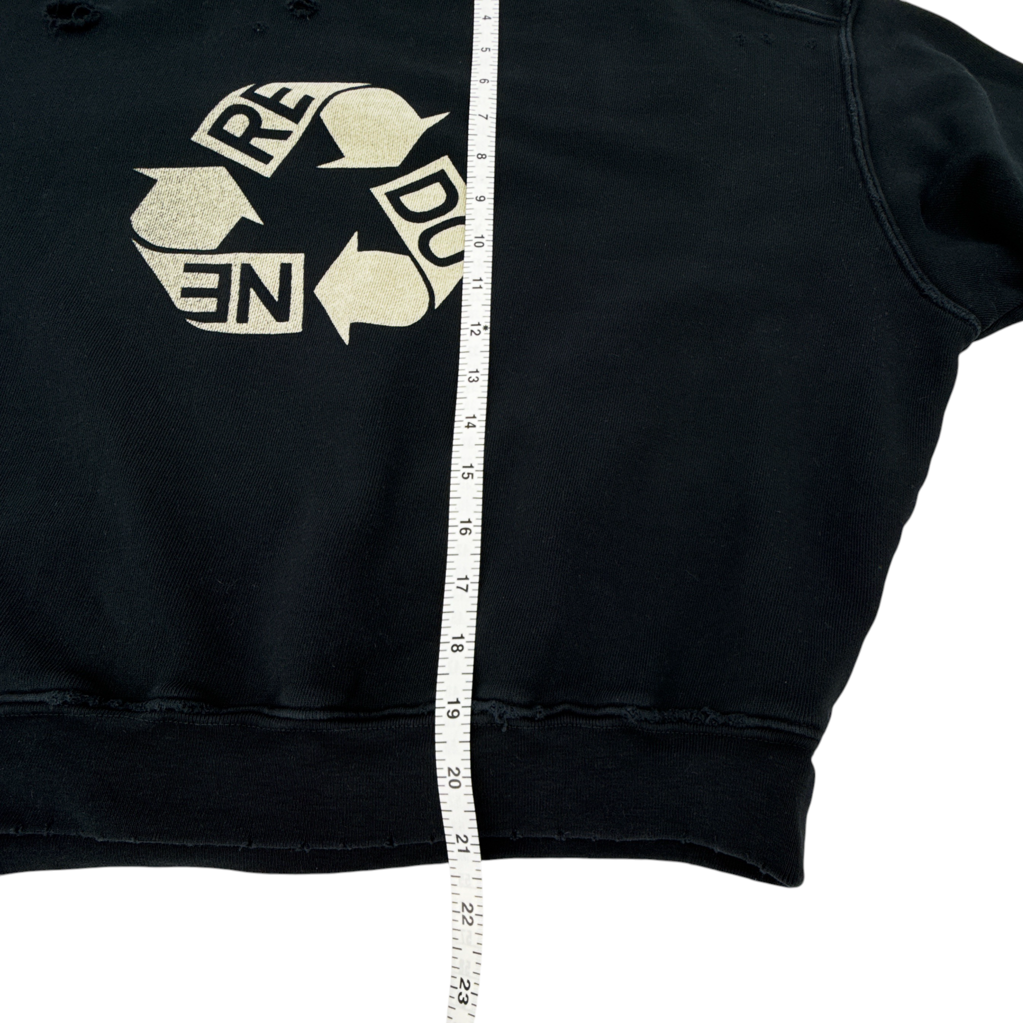 RE/DONE Recycle Distressed Crew Sweatshirt S RE/DONE