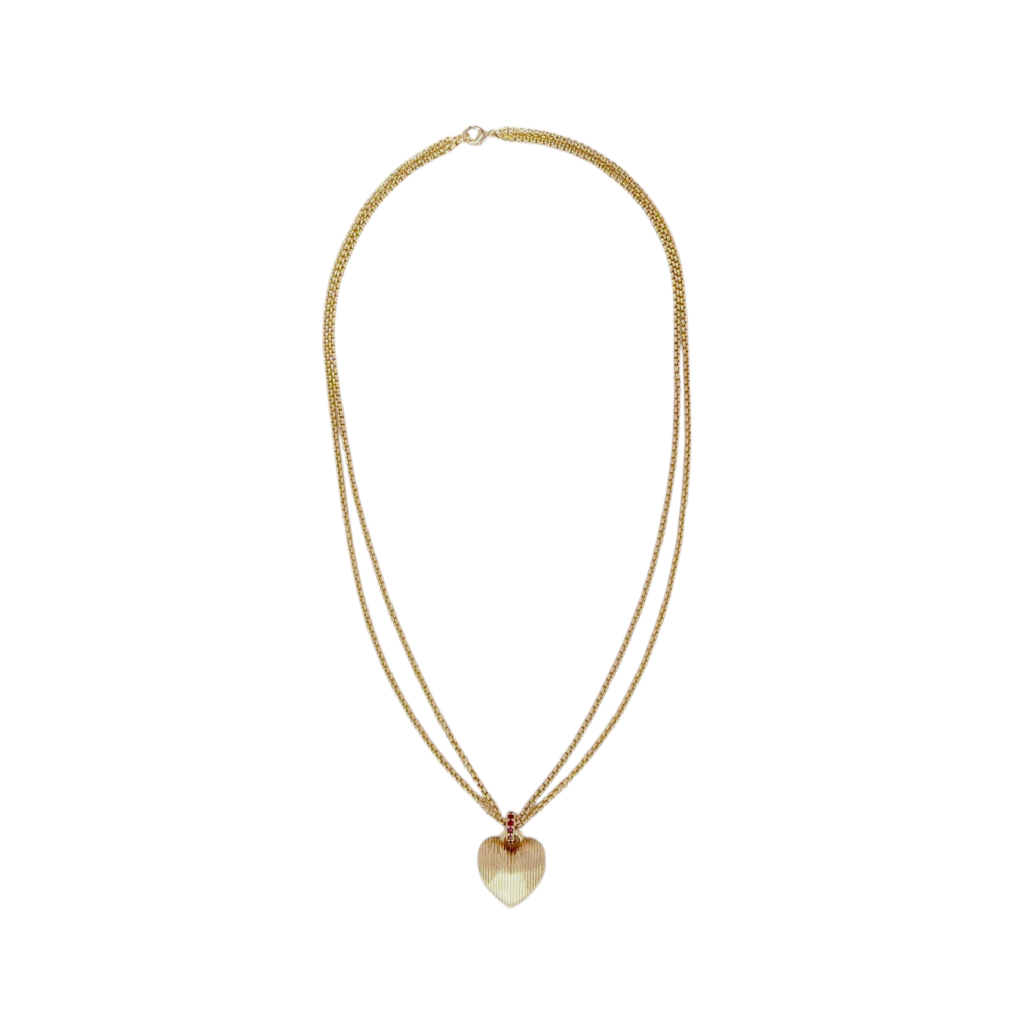 ROXANNE ASSOULIN The Textured Heart Necklace Roxanne Assoulin