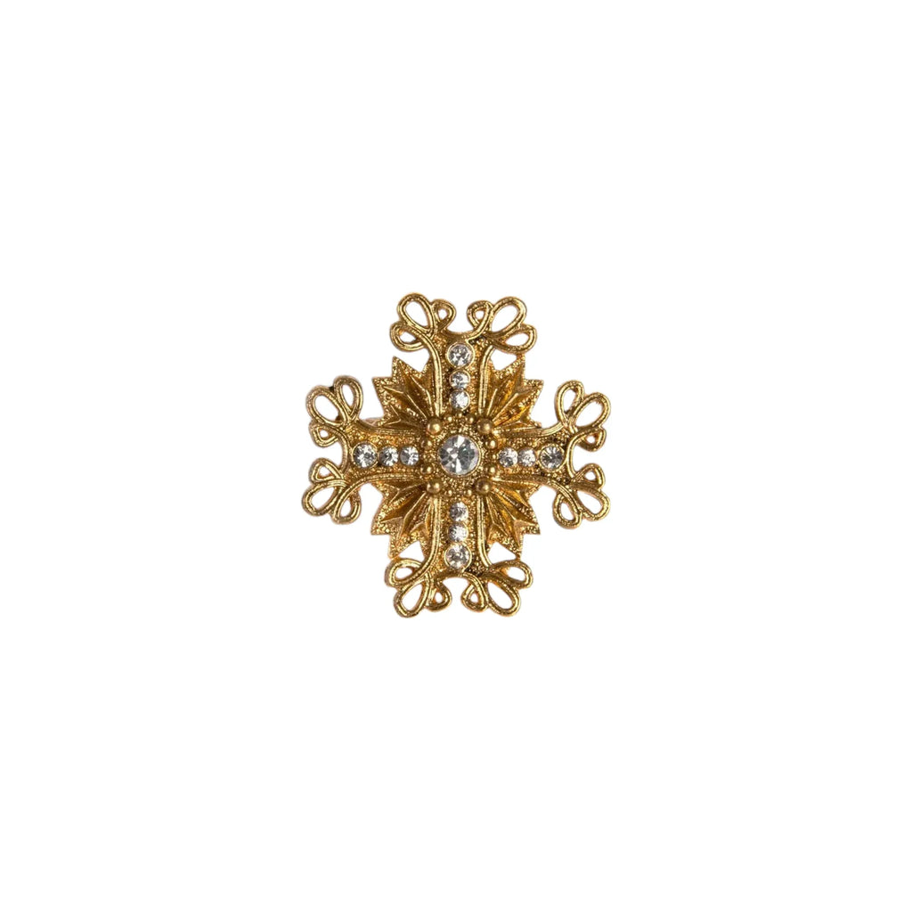 VIRGINS SAINTS & ANGELS VSA Electra Cross Ring in Gold Size 6 - flyKAMP
