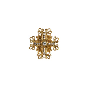 VIRGINS SAINTS & ANGELS VSA Electra Cross Ring in Gold Size 6
