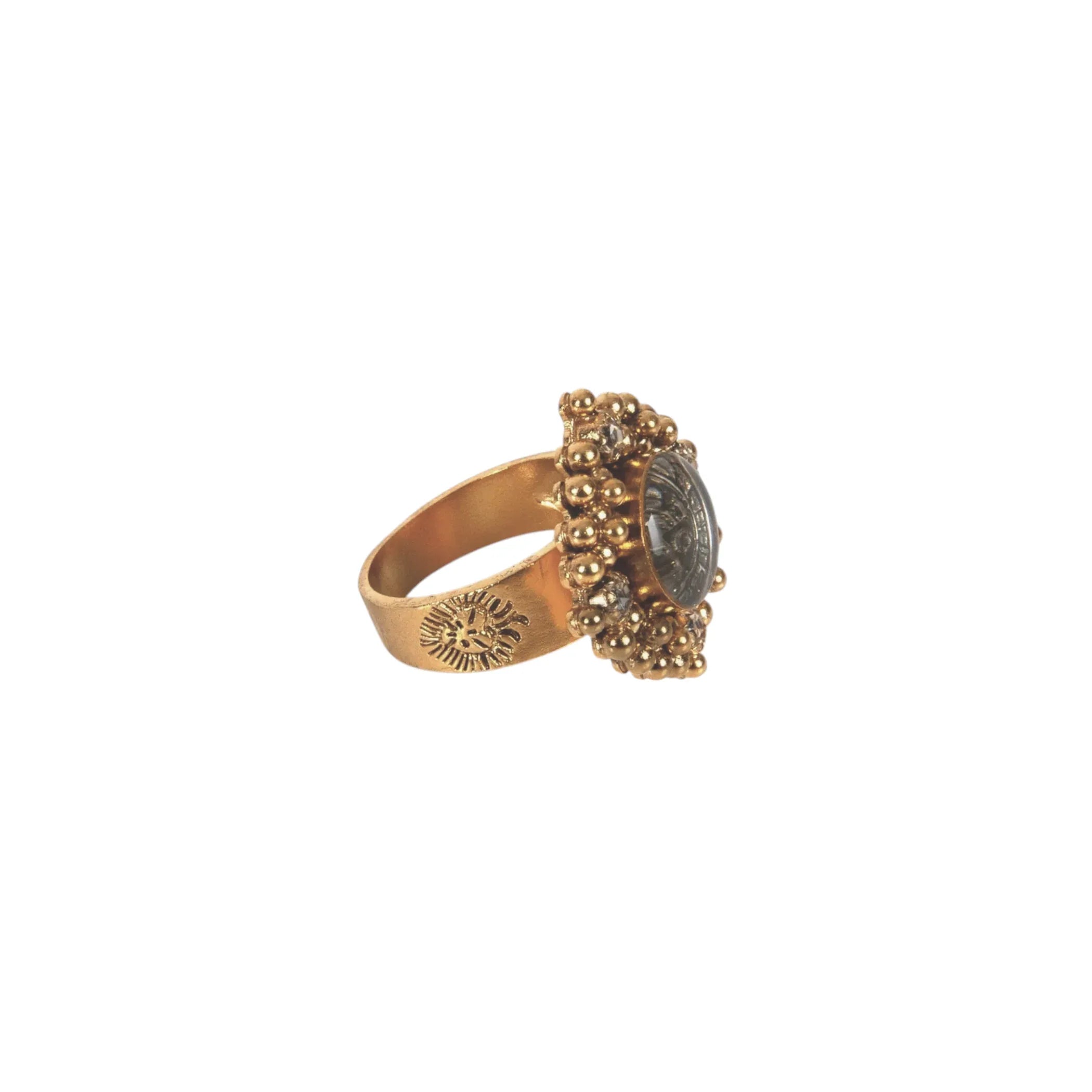 VIRGINS SAINTS & ANGELS VSA Petite Cloister San Benito Ring Gold Size 6 - flyKAMP