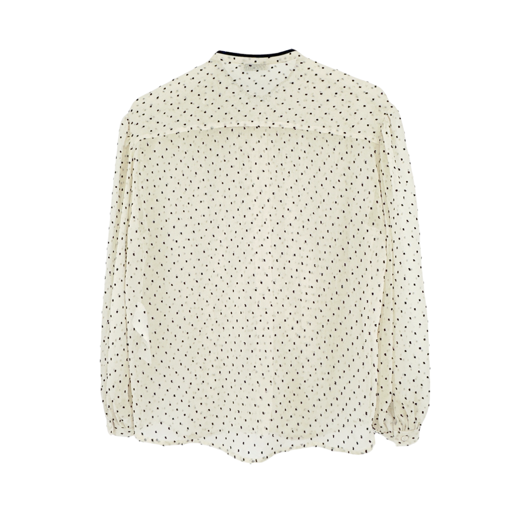 SANDRO Noelle Jabot Detail Swiss Dot Blouse 2|M Sandro
