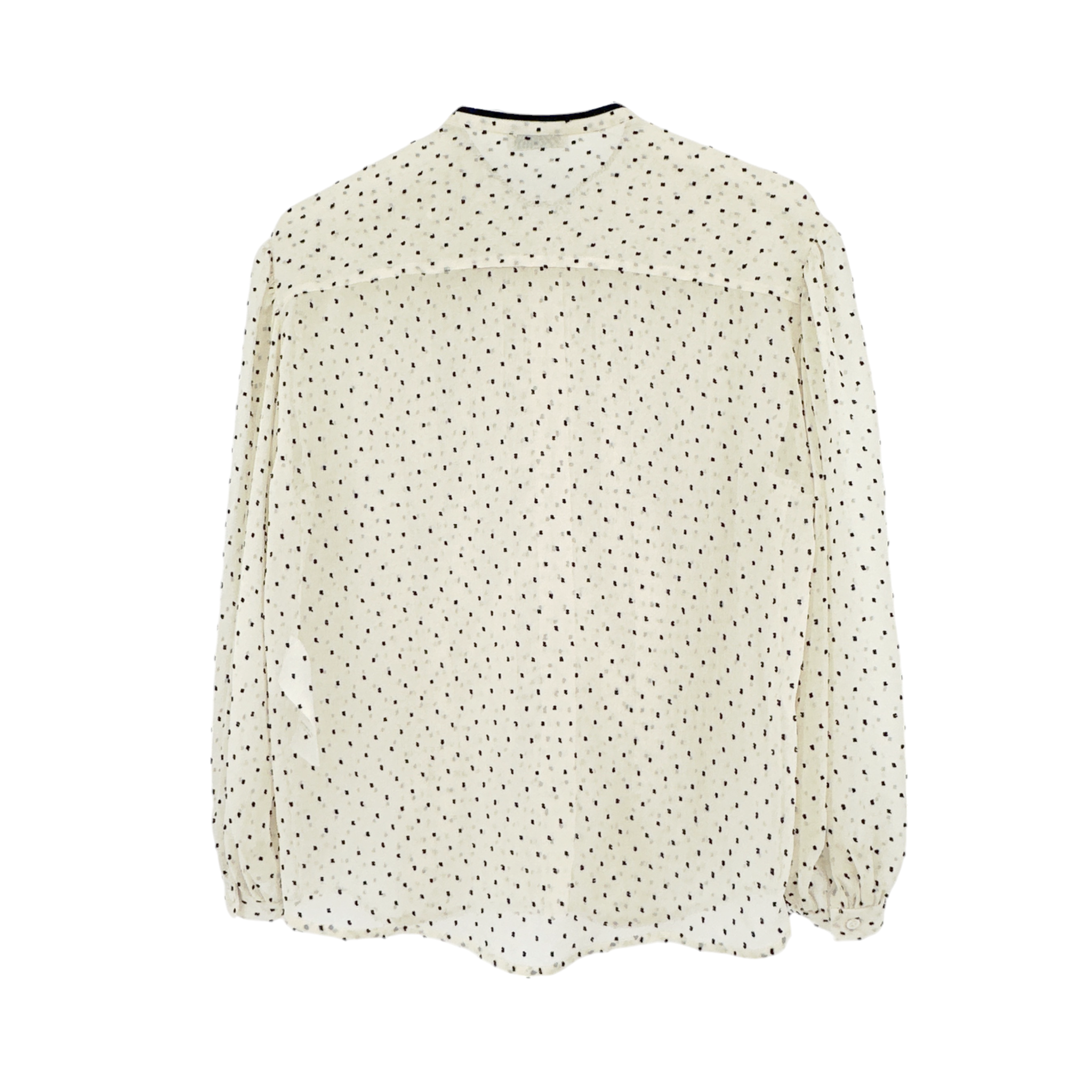 SANDRO Noelle Jabot Detail Swiss Dot Blouse 2|M Sandro