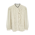 SANDRO Noelle Jabot Detail Swiss Dot Blouse 2|M Sandro
