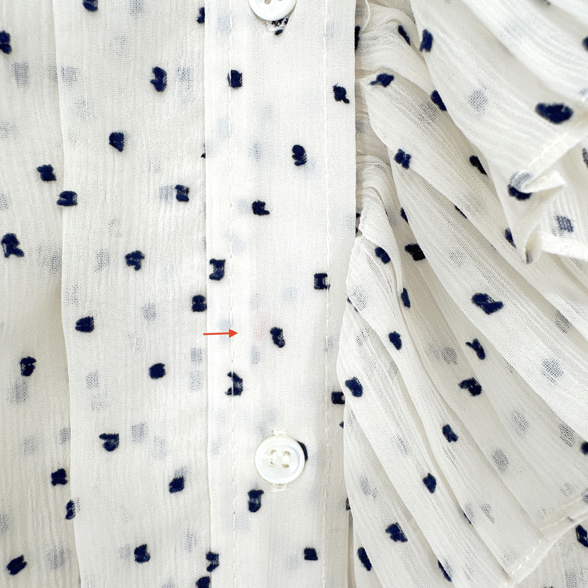 SANDRO Noelle Jabot Detail Swiss Dot Blouse 2|M Sandro