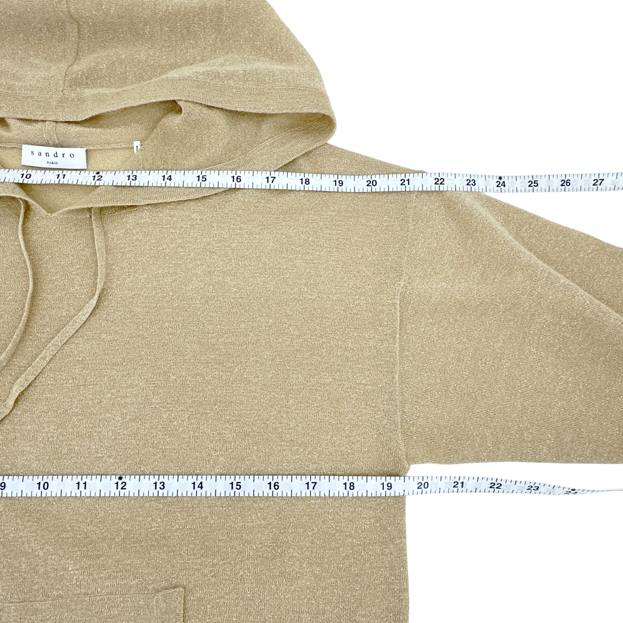 SANDRO Oxygene Sparkling Metallic Hoodie 1|S Sandro