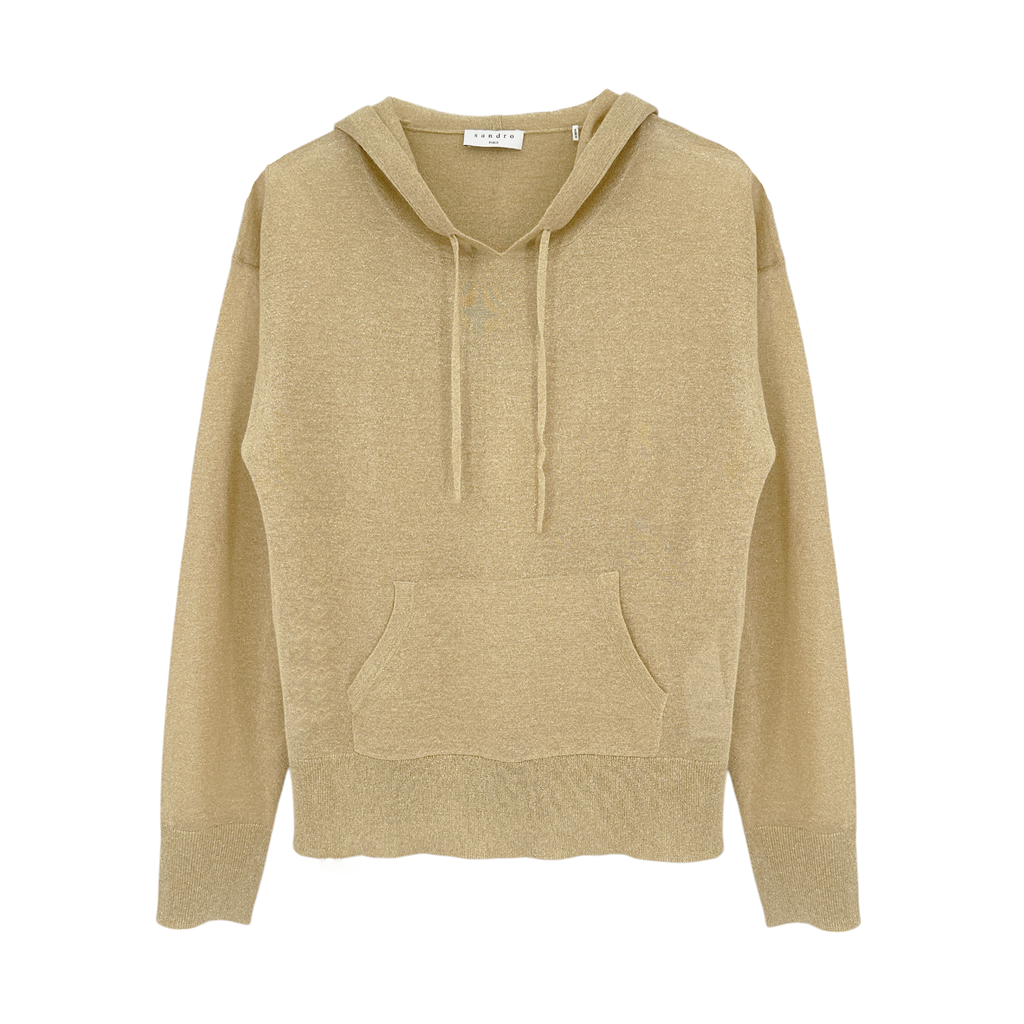 SANDRO Oxygene Sparkling Metallic Hoodie 1|S Sandro