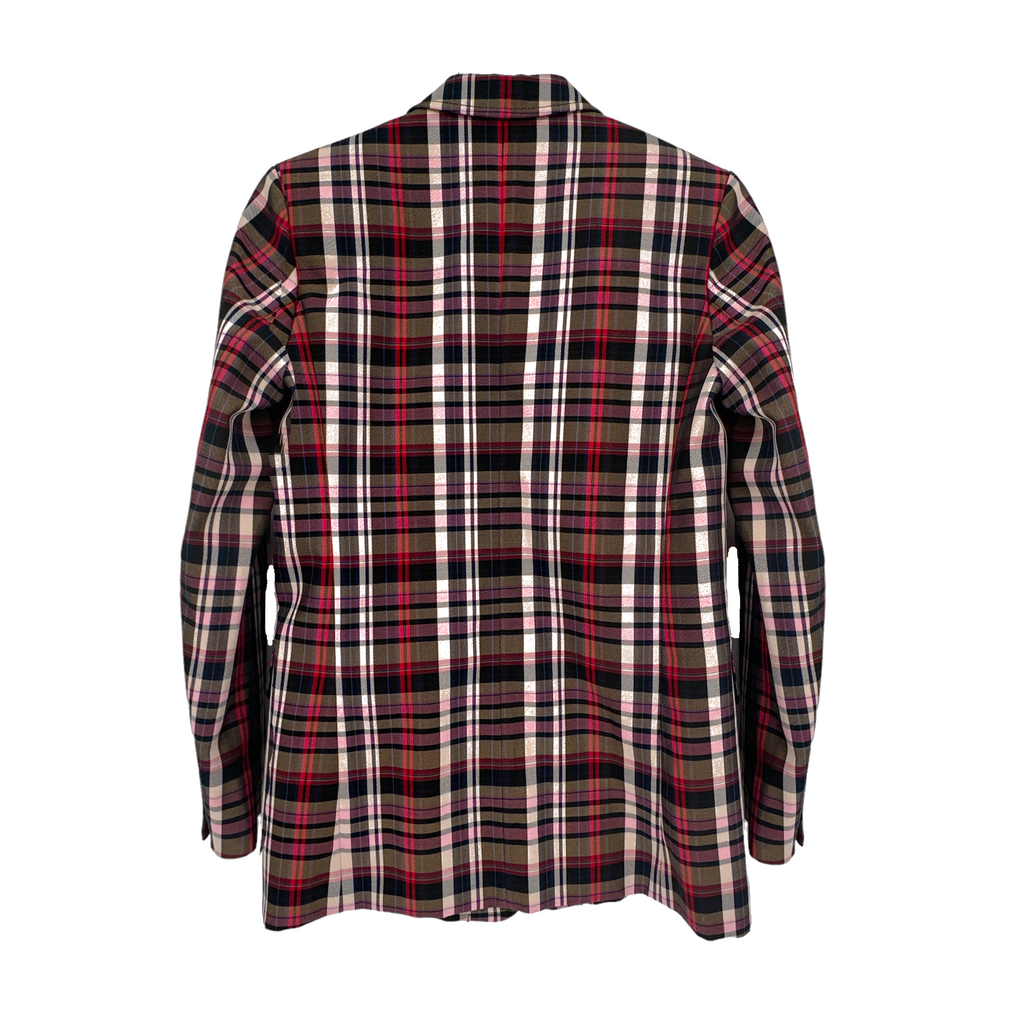 SANDRO Salima Single Button Plaid Blazer S Sandro