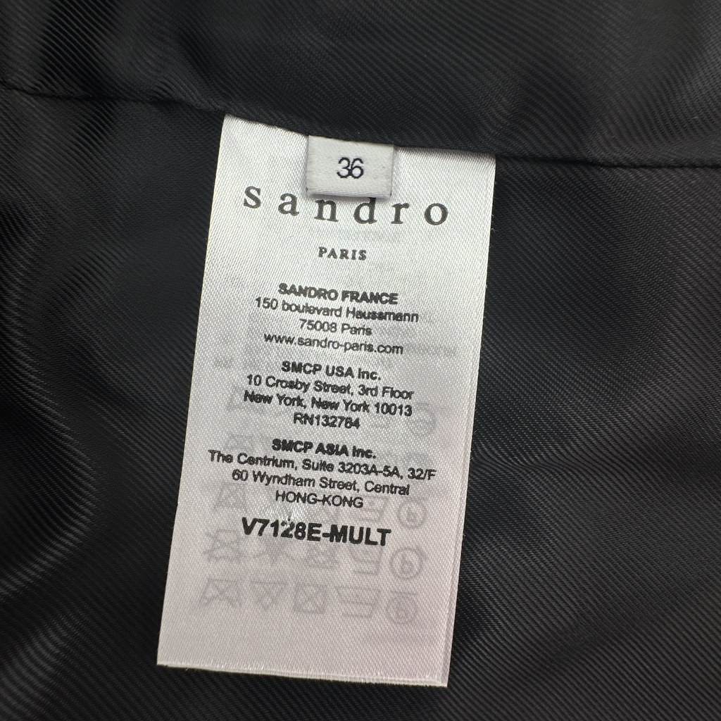 SANDRO Salima Single Button Plaid Blazer S Sandro