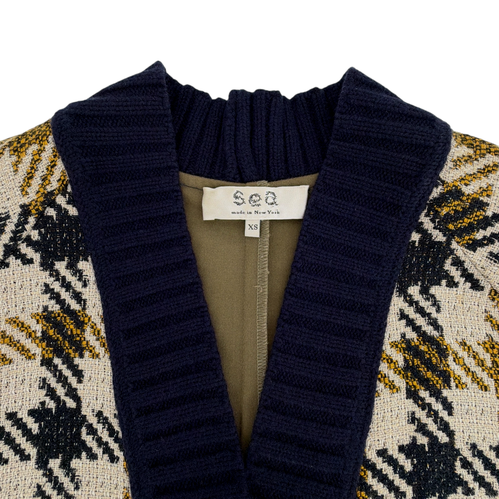 SEA NEW YORK Houndstooth Boyfriend Cardigan XS Sea New York