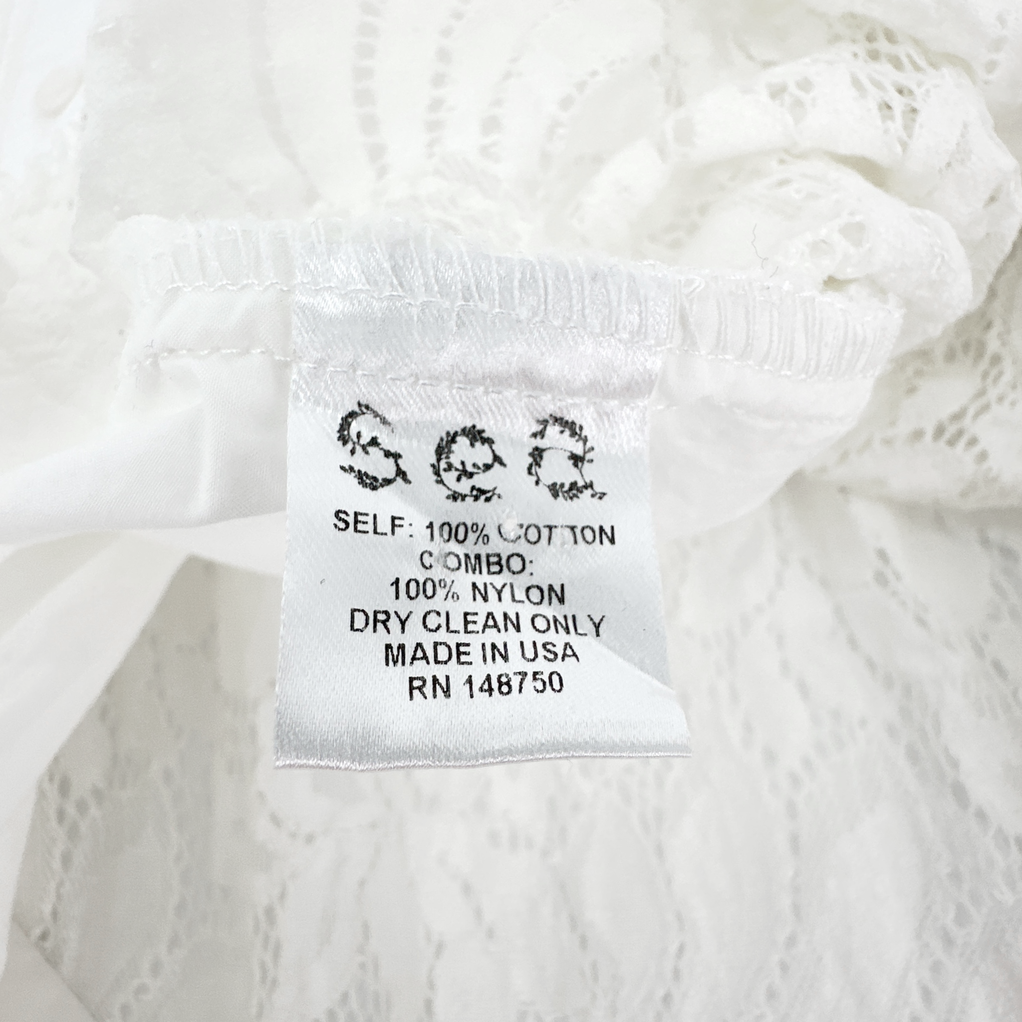 SEA New York Lace Back Button Down Blouse in Milky White 8|M Sea New York