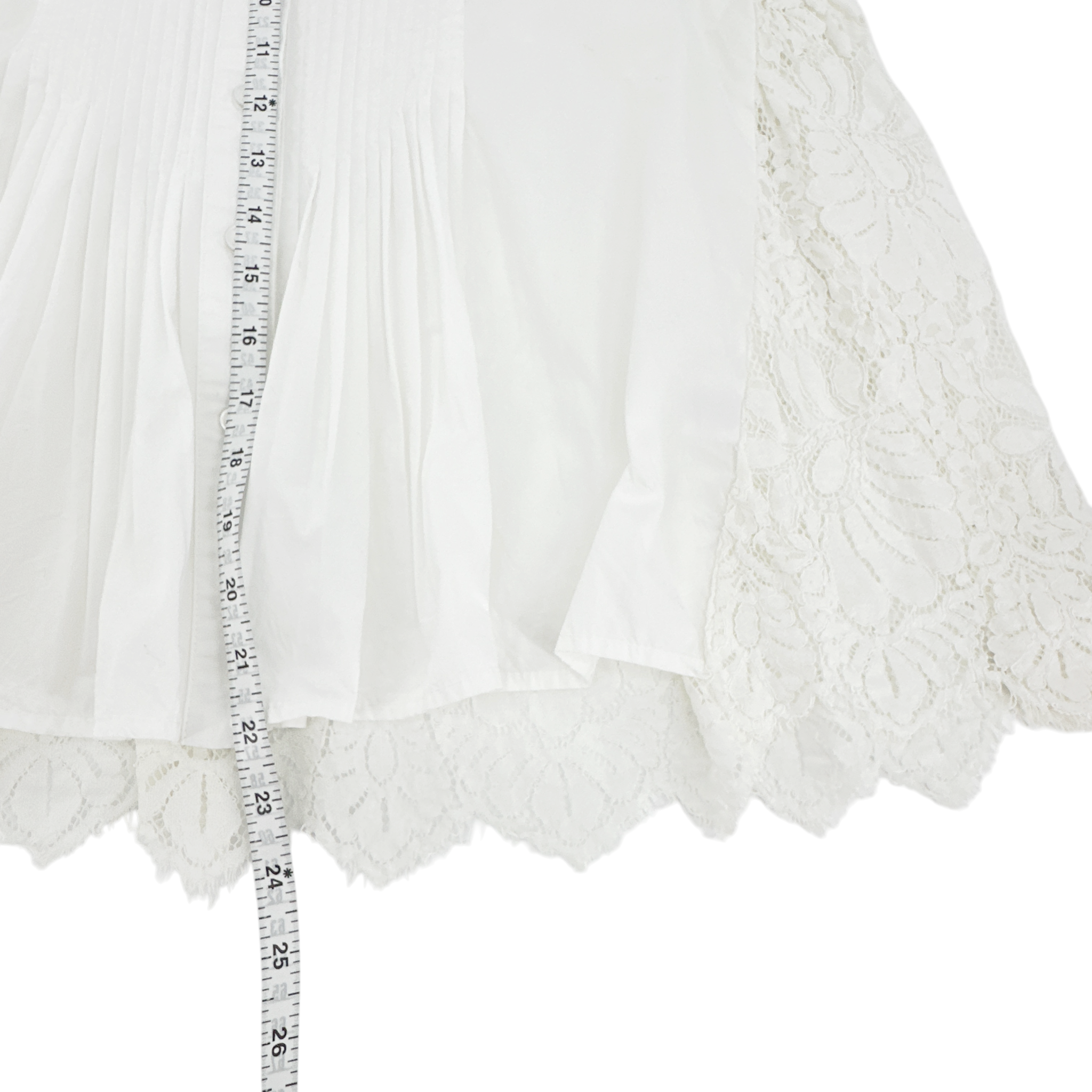 SEA New York Lace Back Button Down Blouse in Milky White 8|M Sea New York
