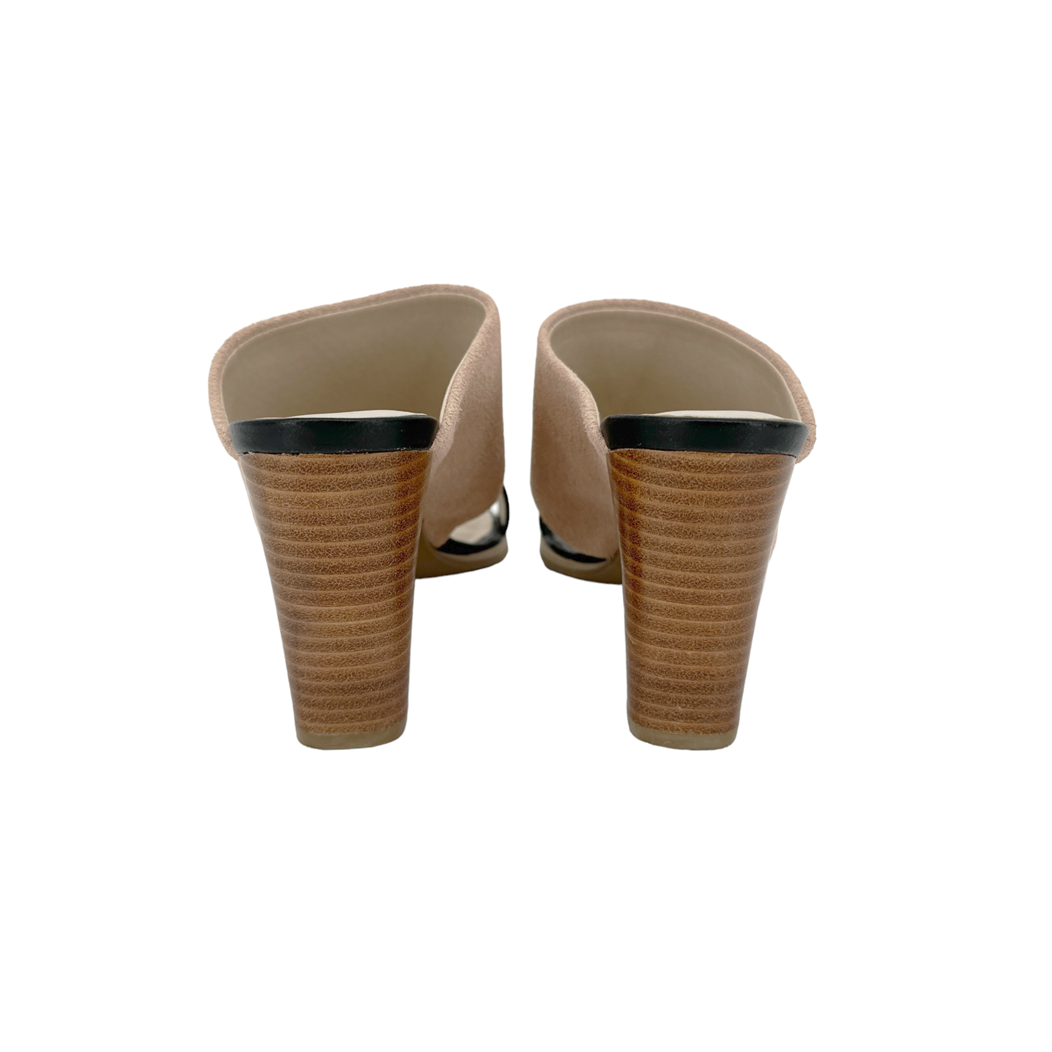 SEYCHELLES Lyra Black and Nude Leather Mules 6.5 Seychelles