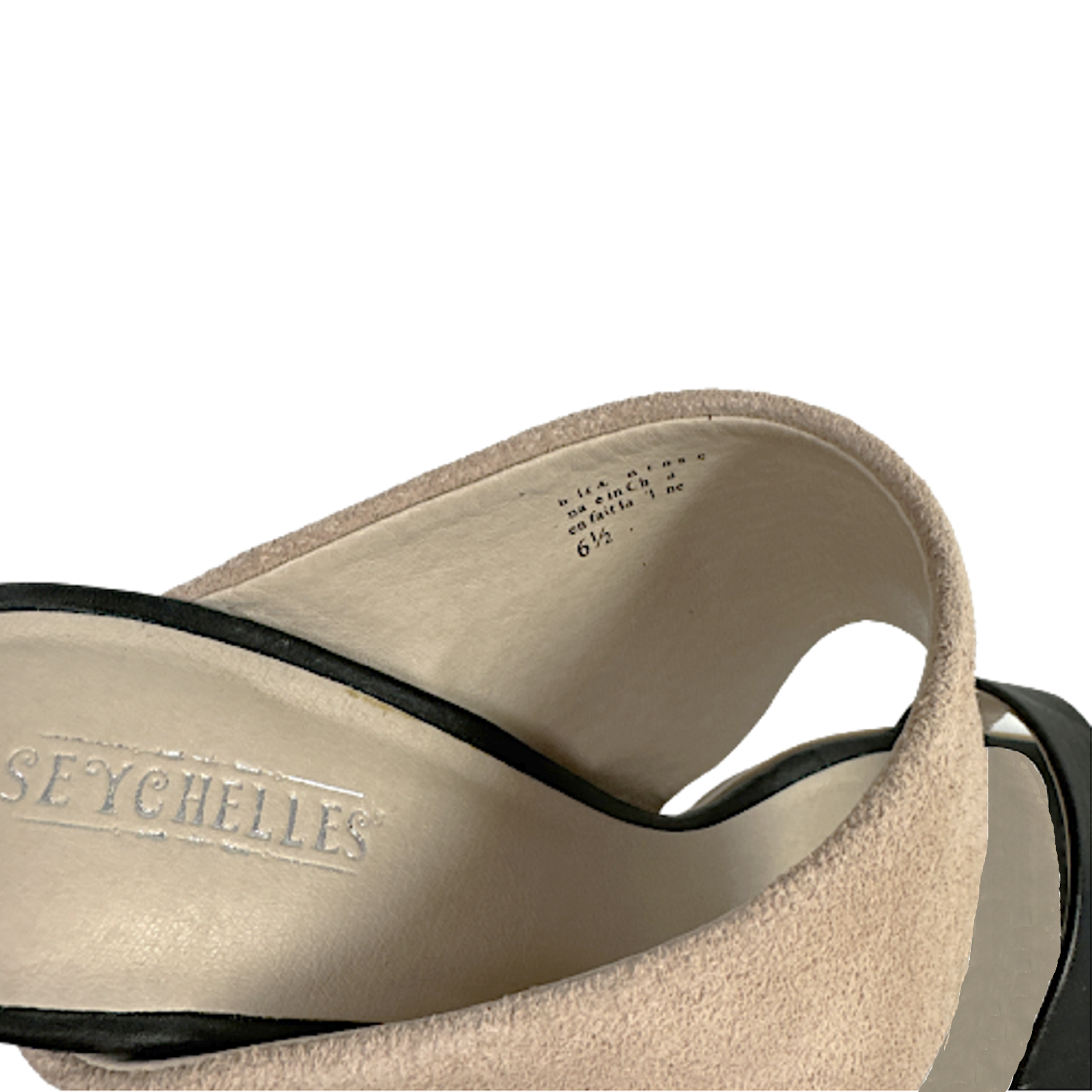 SEYCHELLES Lyra Black and Nude Leather Mules 6.5 Seychelles
