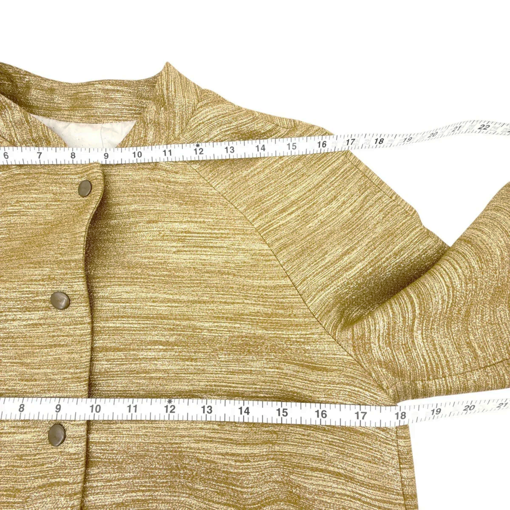 SEZANE Archie Jacket in Gold Viscose FR34|XS Sézane