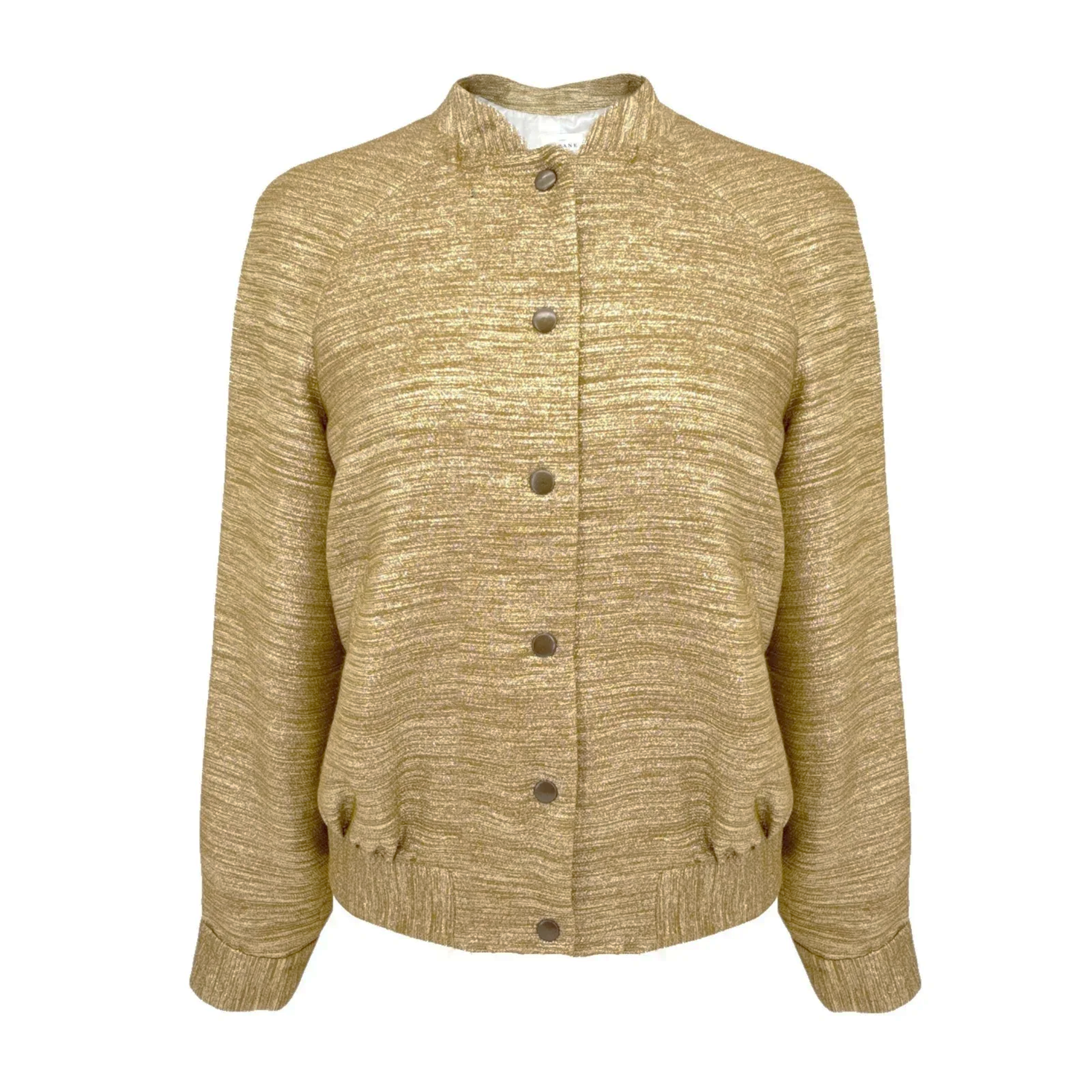 SEZANE Archie Jacket in Gold Viscose FR34|XS Sézane