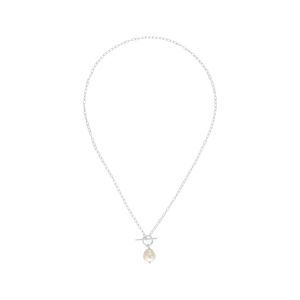 SILPADA Center Attention Silver Freshwater Pearl Necklace