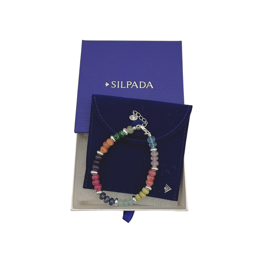 SILPADA Colored In Silver Mixed Stones Beaded Bracelet Silpada Designs