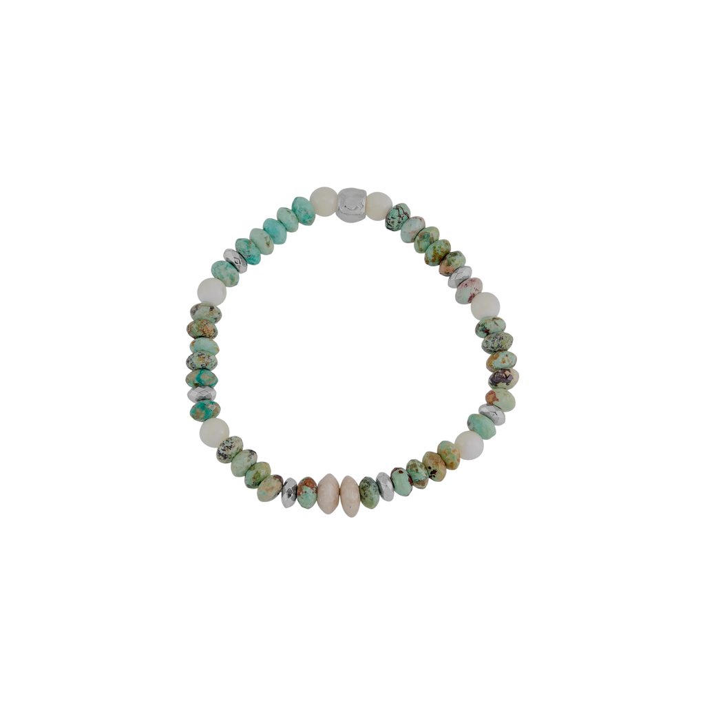 SILPADA In the Tropics Silver Mixed Stones Stretch Bracelet Silpada Designs