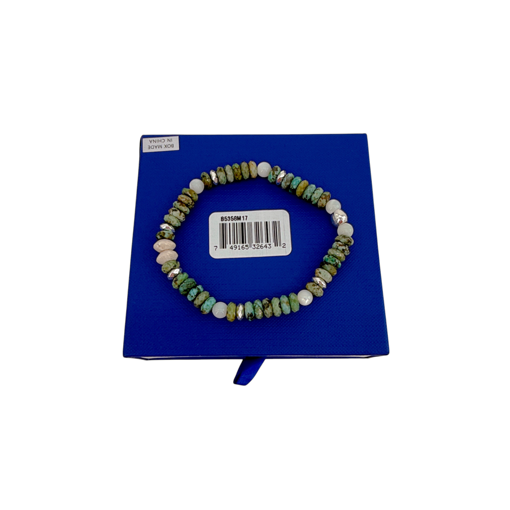 SILPADA In the Tropics Silver Mixed Stones Stretch Bracelet Silpada Designs