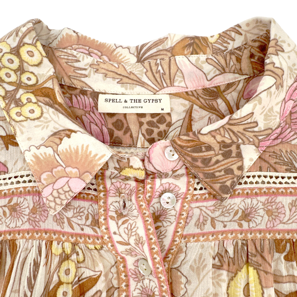 SPELL & the GYPSY COLLECTIVE Jungle Blouse  M Spell