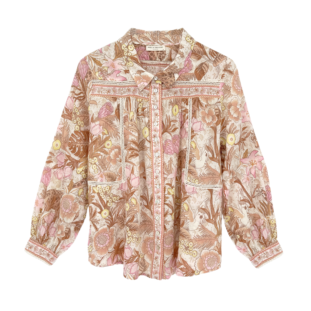 SPELL & the GYPSY COLLECTIVE Jungle Blouse  M Spell