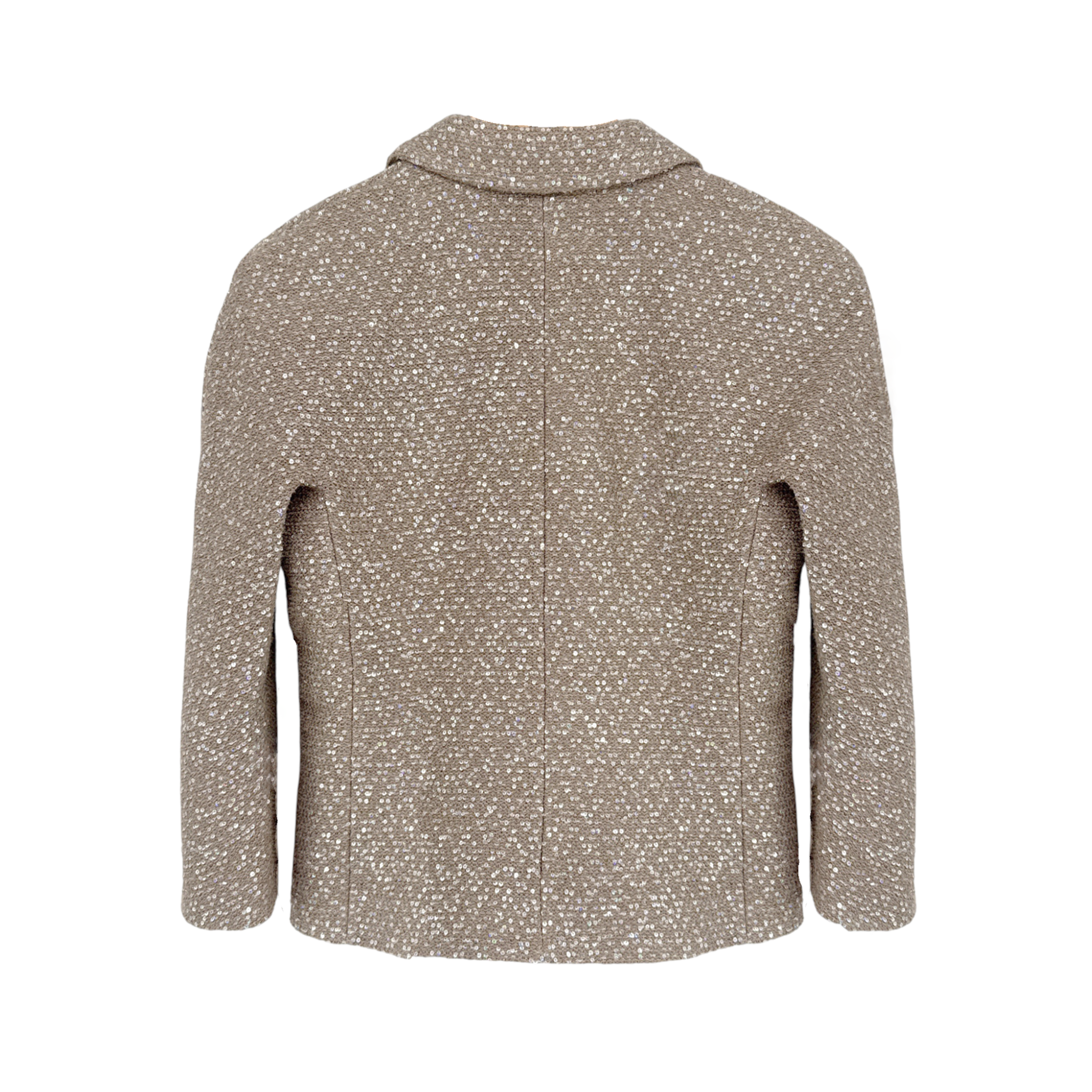 ST. JOHN Textured Sequin Knit Collared Jacket 4|S St. John